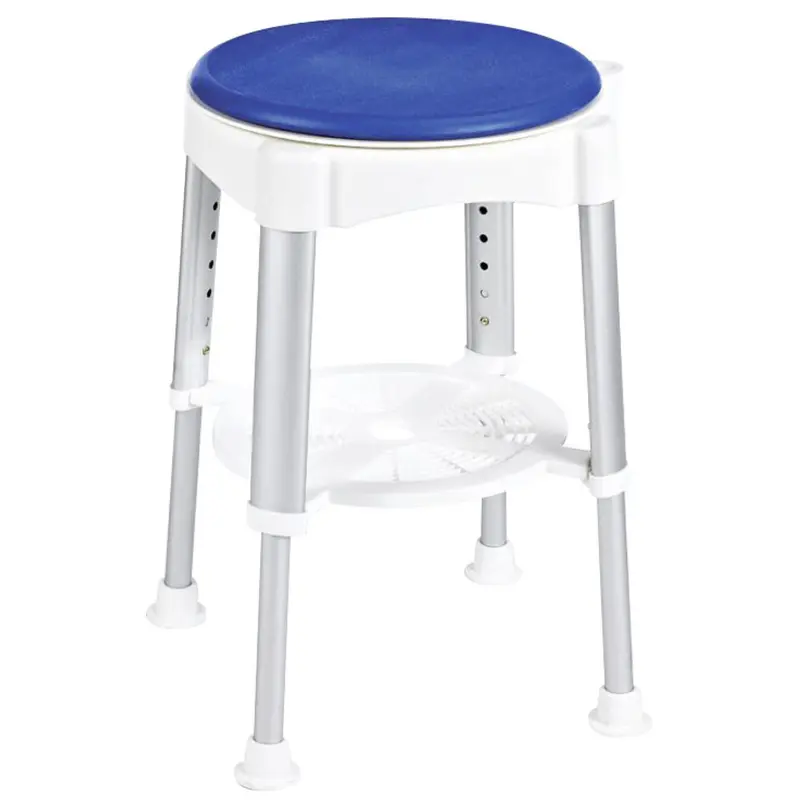 Taboret pod prysznic, obrotowe siedzisko, wys. 41,5-59 cm