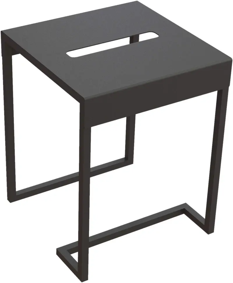 Taboret - stolik łazienkowy Mokko Czarny Mat