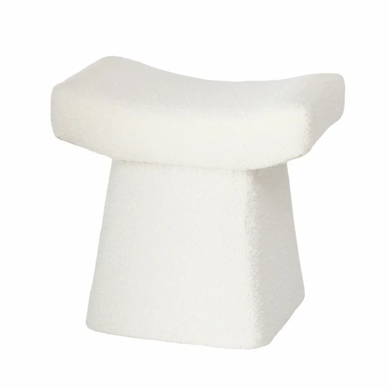 Taboret w pluszowym obiciu LIDAL, wys. 45 cm