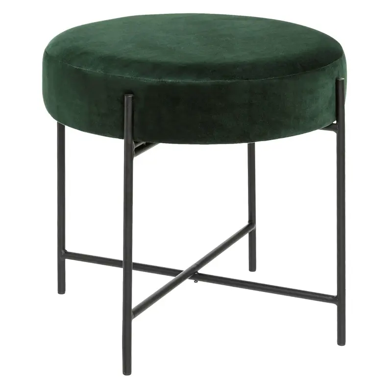 Taboret welurowy ARTY, Ø 47 cm