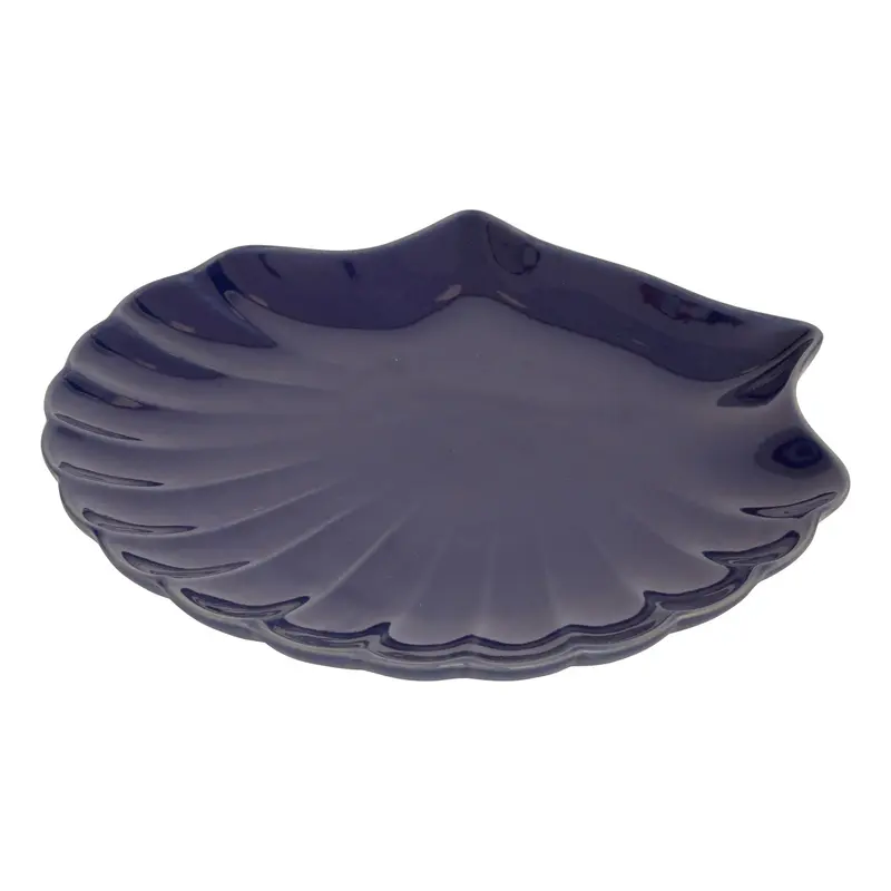 Talerz dekoracyjny w kształcie muszli, 25 x 23 cm, ceramiczny