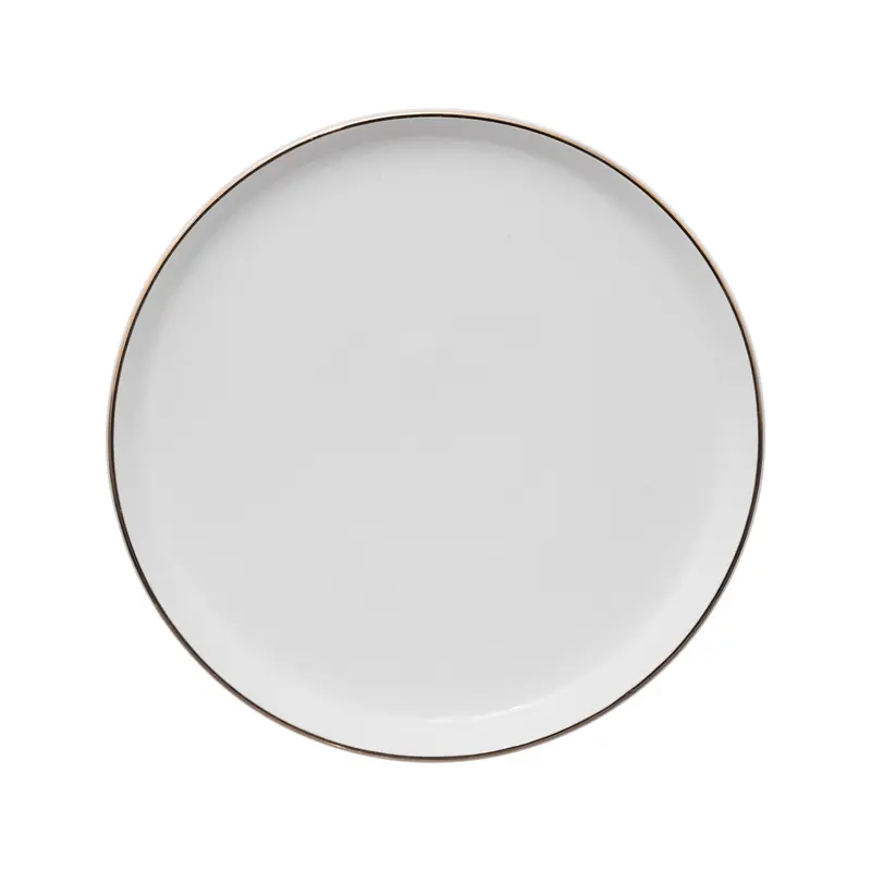 Talerz deserowy porcelanowy SUBLIMA, złota obwódka, Ø 20 cm