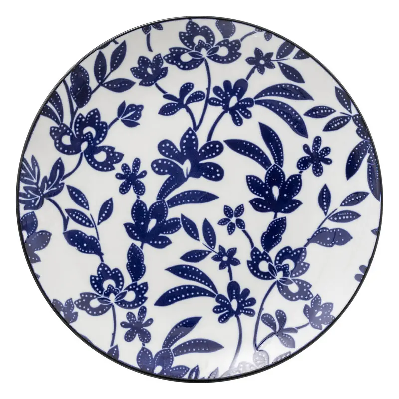 Talerz deserowy w kwiaty MARIA, porcelanowy, Ø 19 cm