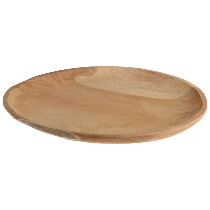 Talerz ozdobny z drewna tekowego, Ø 40 cm