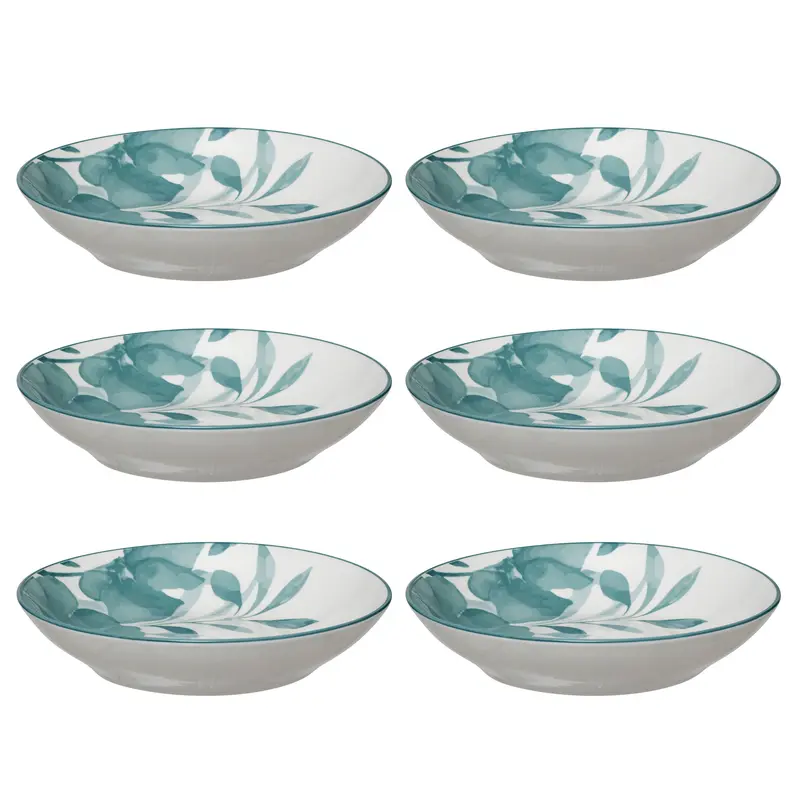 Talerze głębokie porcelanowe LILY, 6 sztuk x Ø 20 cm