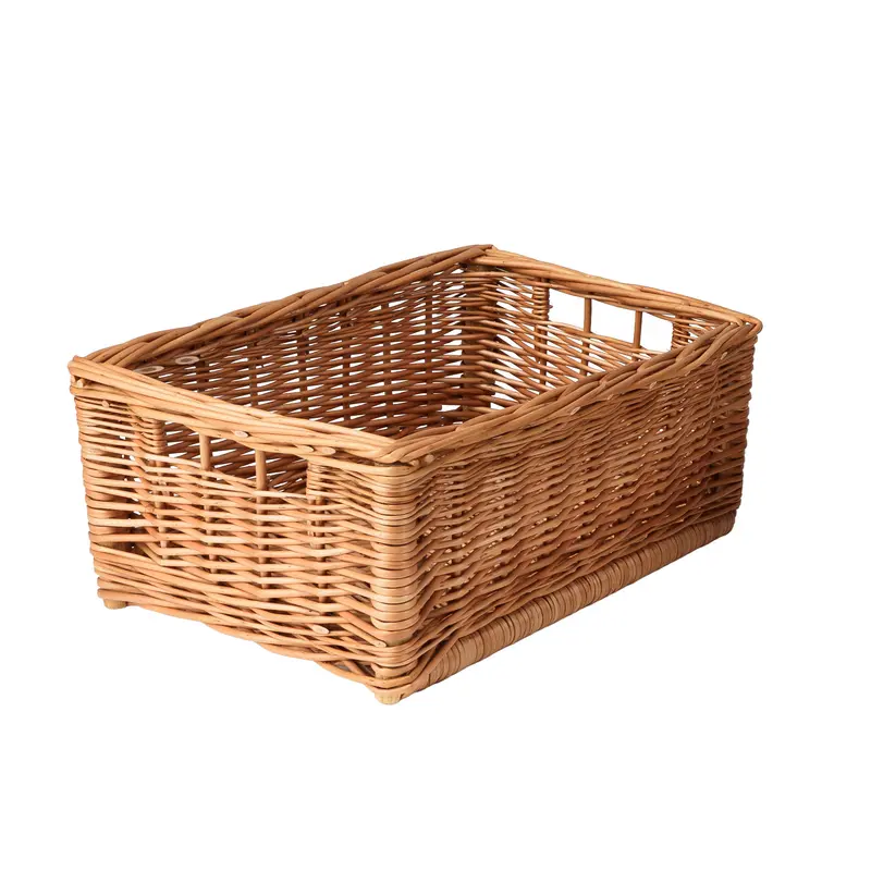 Taros wicker crate, basket for rack and shelf, wicker display storage basket TheWickerStories
