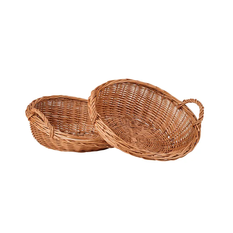 Tivorius round wicker tray, display basket, pastry basket, set of 2 pieces TheWickerStories