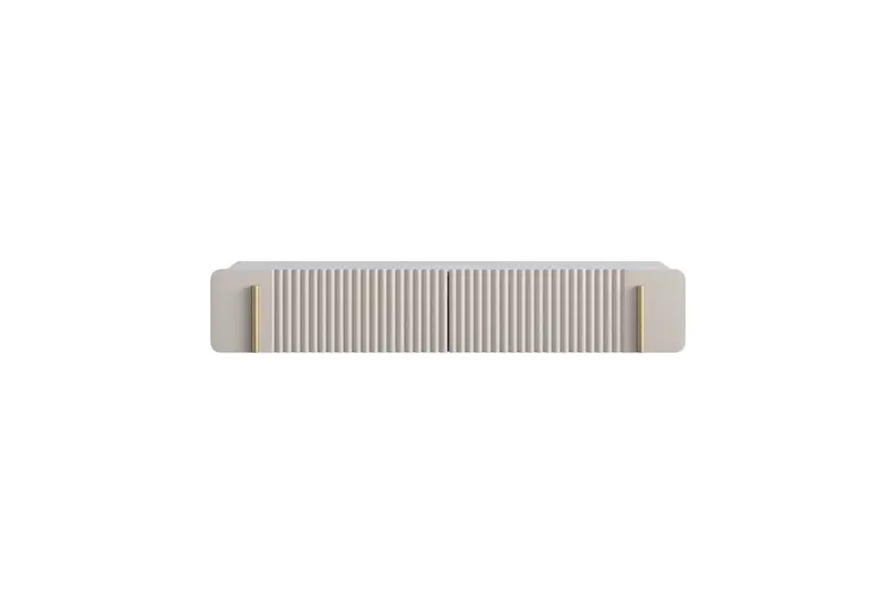 Toaletka Malmi 100 cm wisząca z szufladami - kaszmir / crema bianca / złoty