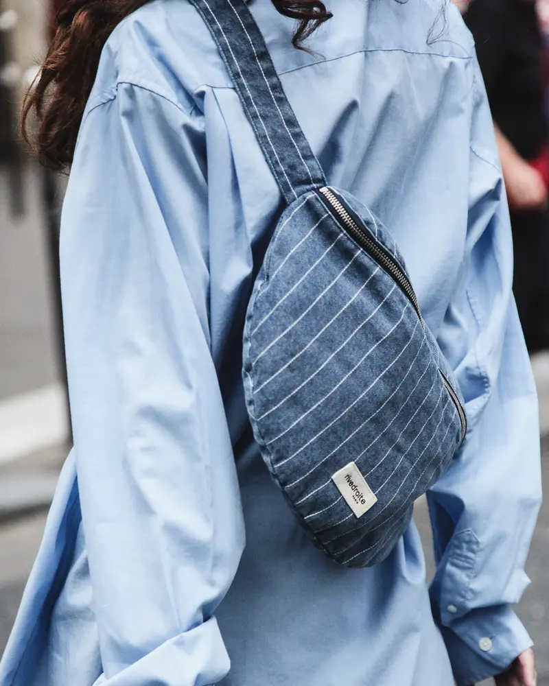 Torba cross-bag Custine XL Striped Blue Denim