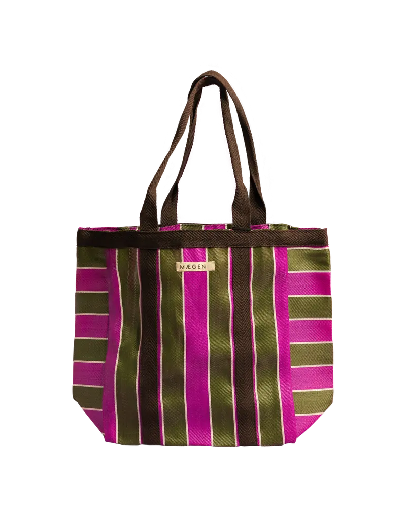 Torba shopper Everywhere Bag - Brown/Olive/Pink