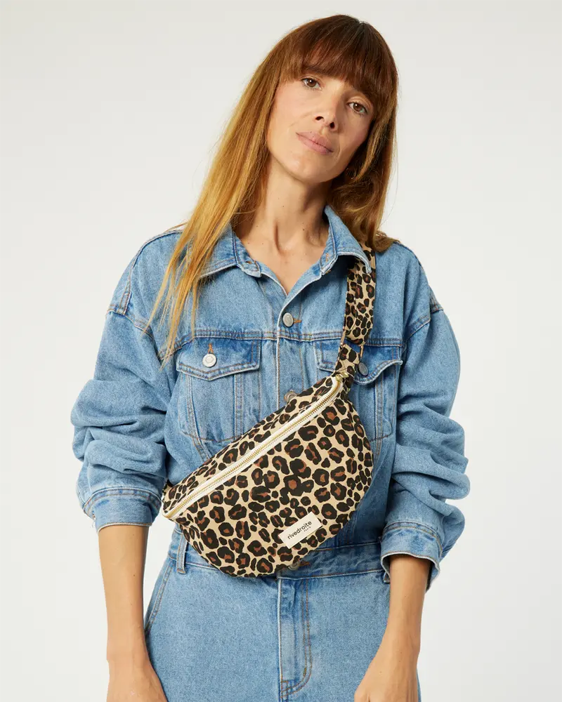 Torebka cross-body Custine Leopard Beige Sand
