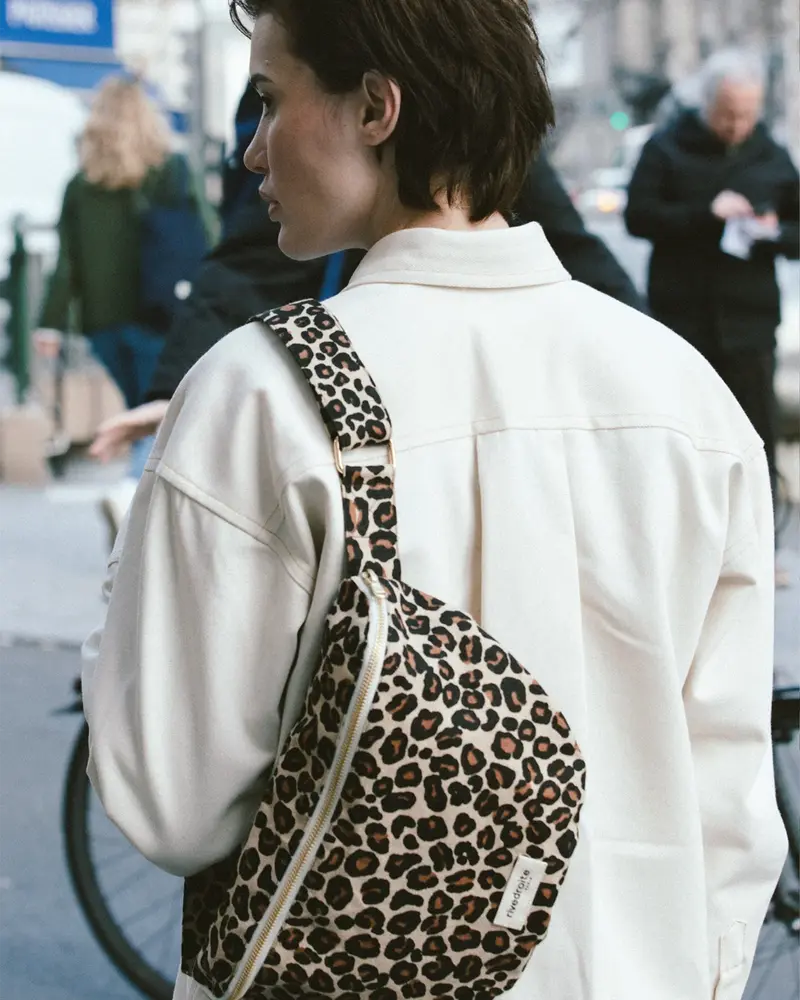 Torebka cross-body Custine XL Leopard Beige Sand