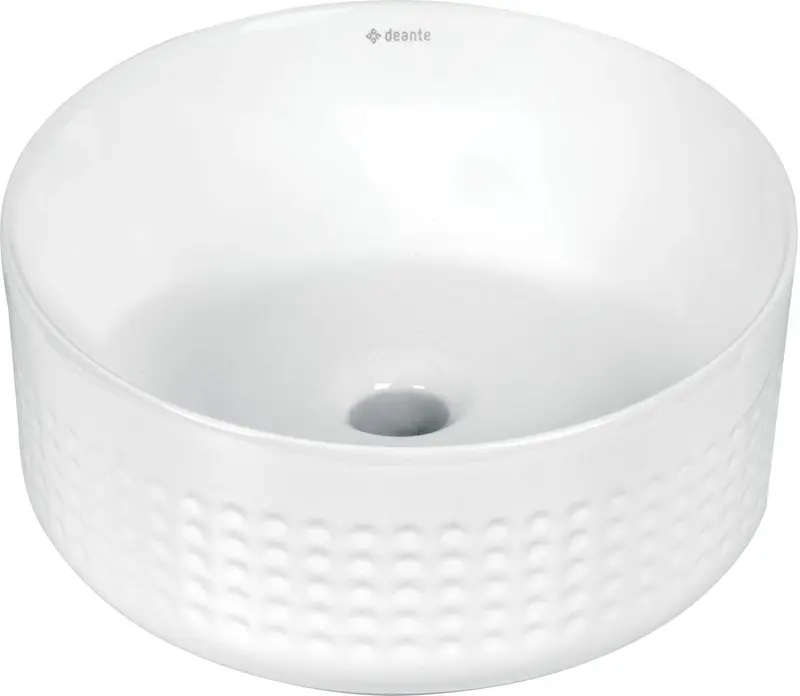 Umywalka ceramiczna nablatowa asymetryczna Silia Hexa Biały
