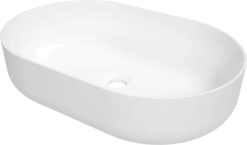 Umywalka ceramiczna nablatowa Round Biały
