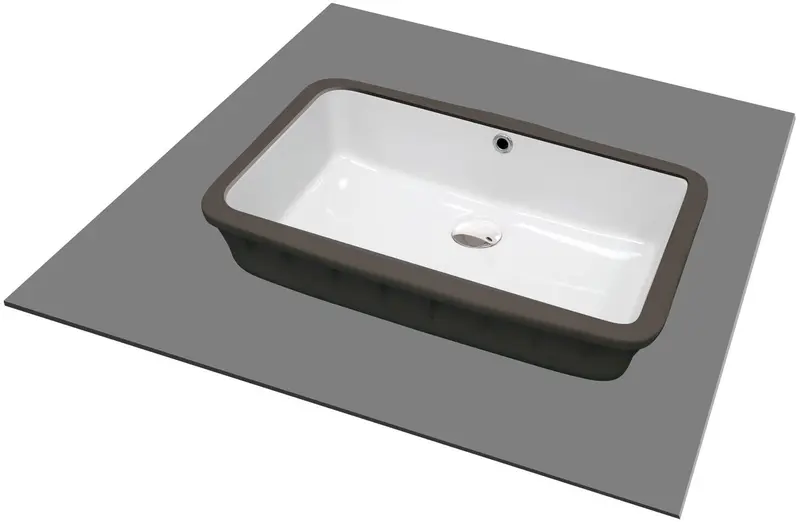 Umywalka ceramiczna podblatowa Temisto Biały