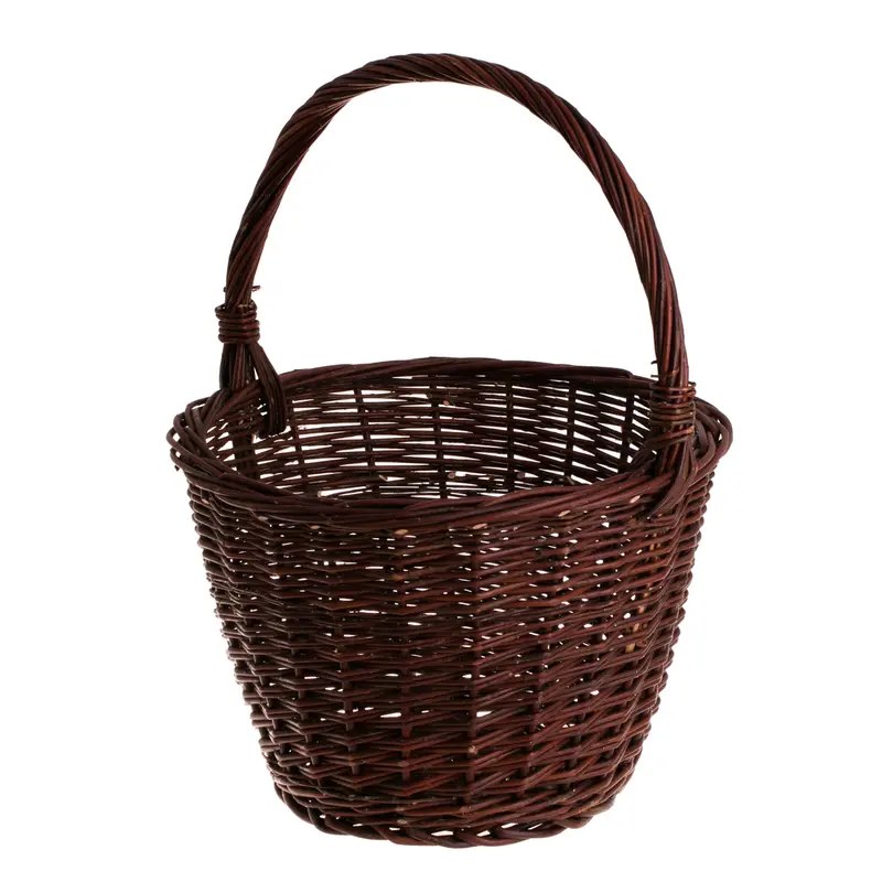Valleria wicker garden basket for flowers and harvests, with handle TheWickerStories