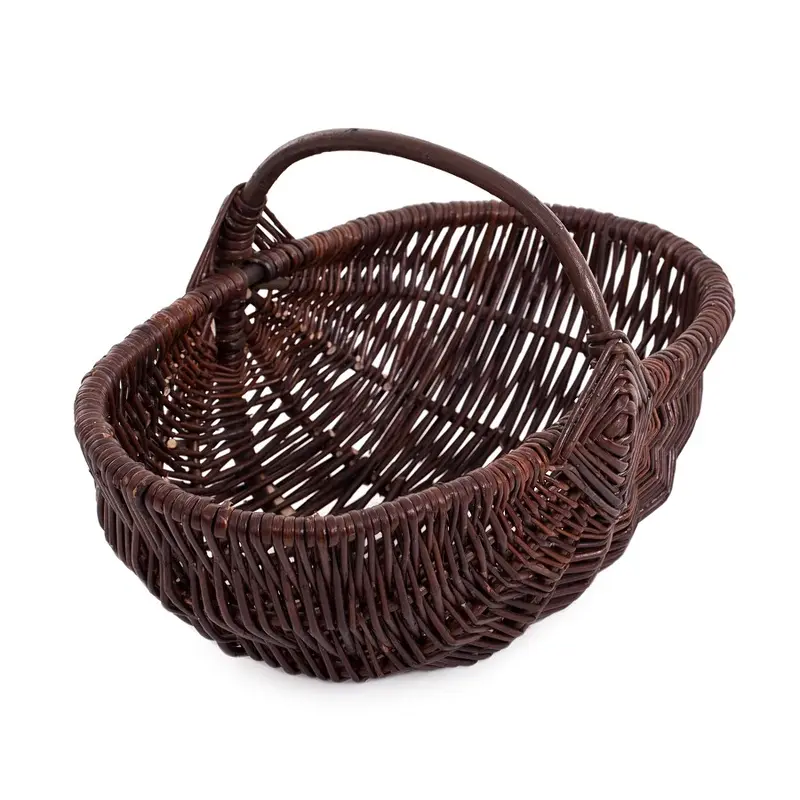 Victoria wicker garden basket with handle TheWickerStories