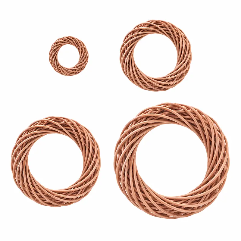 Viresto decorative wicker wreath for door and wall, set of 4 TheWickerStories