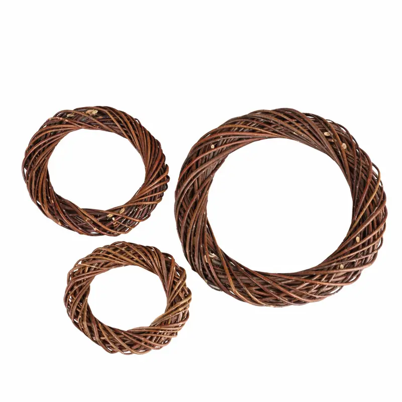 Viresto wicker decorative wreaths for door and wall, set of 3 pieces TheWickerStories