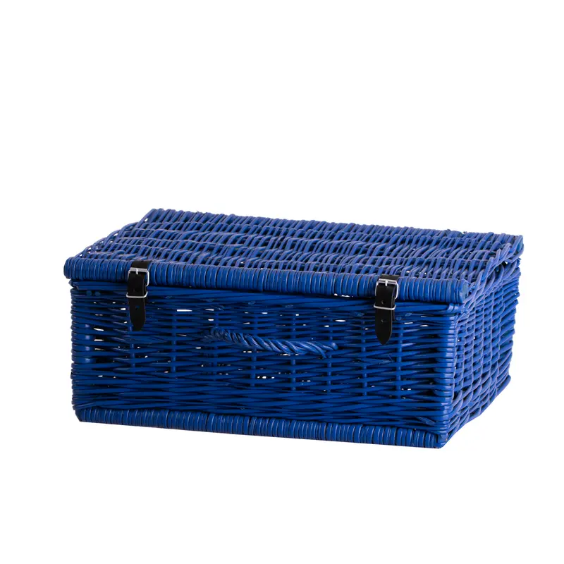 Viviana wicker suitcase with handle and clasp TheWickerStories