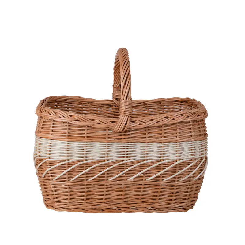 Walburga wicker shopping basket, mushroom and picnic basket, decorative gift basket TheWickerStories