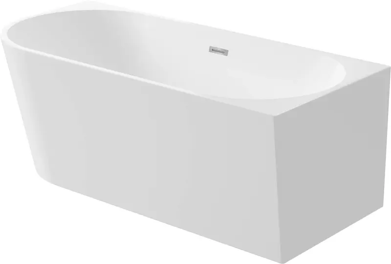 Wanna akrylowa narożna/wolnostojąca prawa - 170 cm Silia Biały