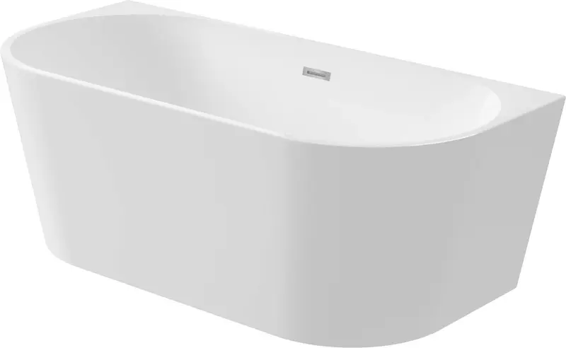 Wanna akrylowa przyścienna/wolnostojąca - 160 cm Silia Biały