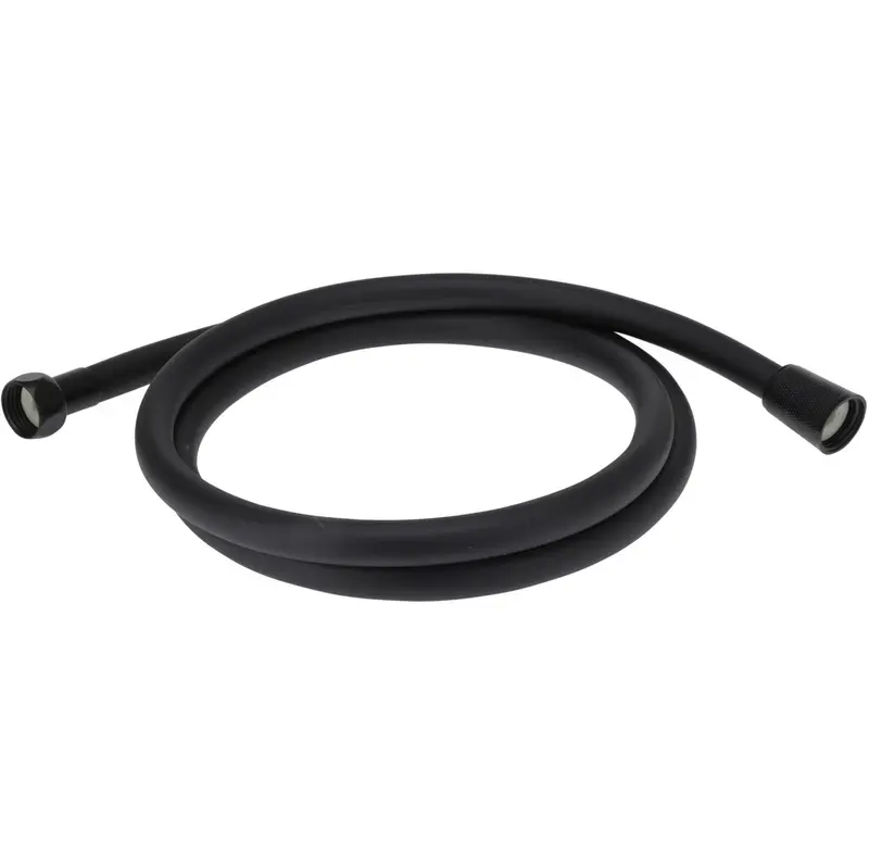 Wąż prysznicowy wannowy, czarny, PCV, 150 cm, gwint 1/2