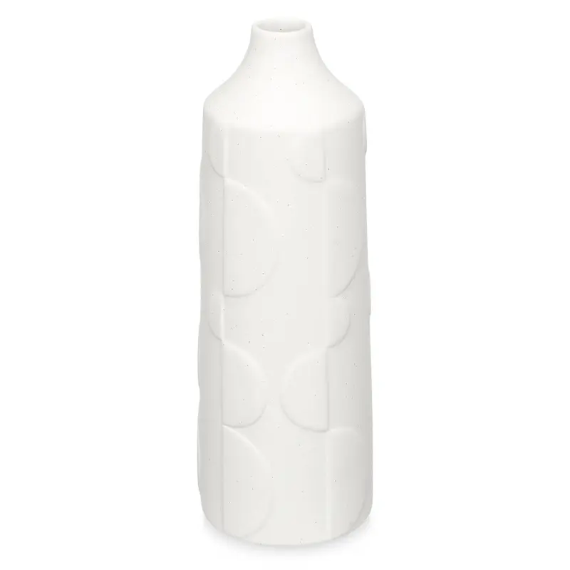 Wazon ceramiczny CIRCLE, biały, 30 cm