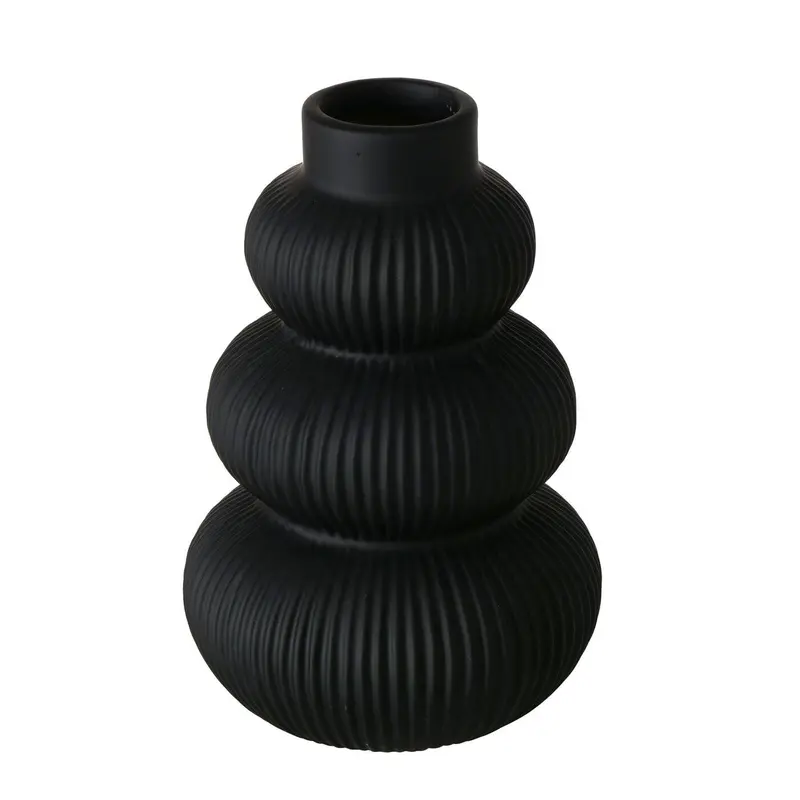 Wazon ceramiczny czarny MAURICE, 21 cm