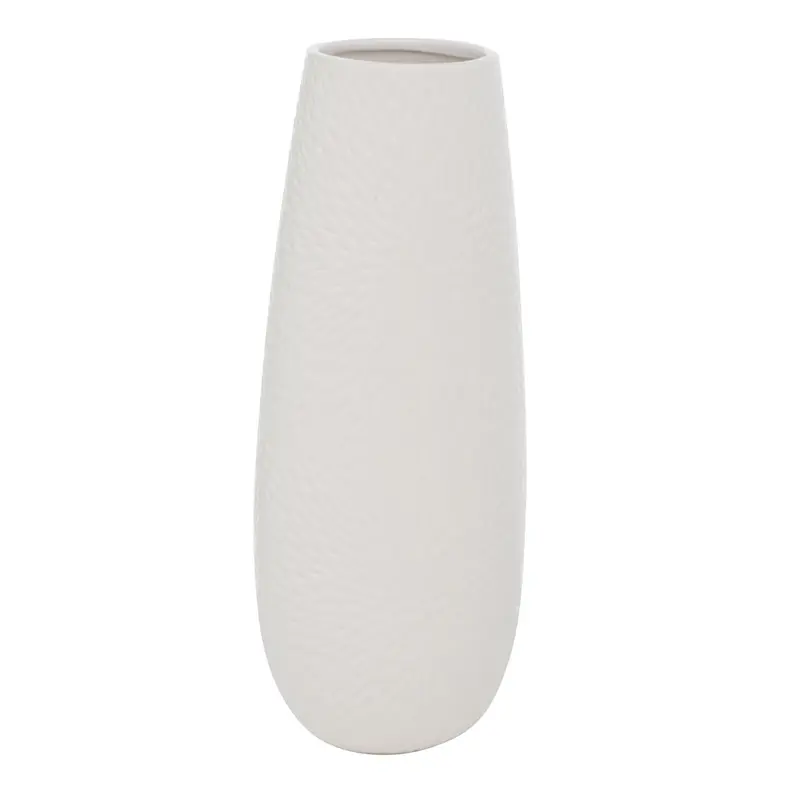 Wazon ceramiczny z tłoczonym wzorem, SALINA, 31 cm