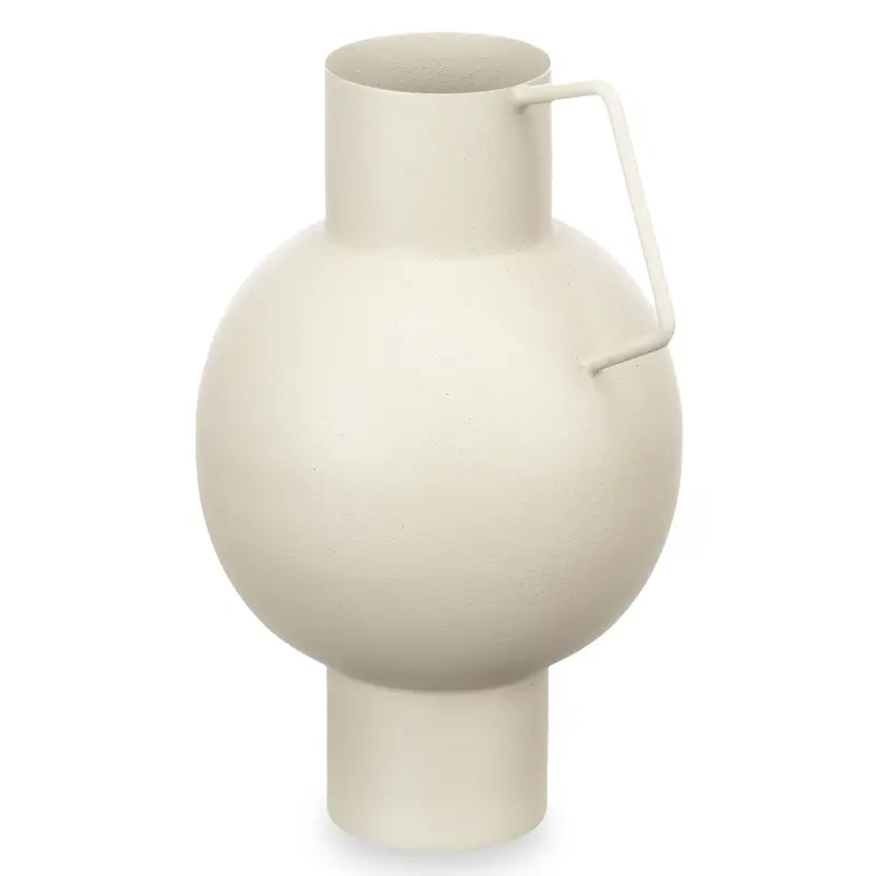 Wazon metalowy w pastelowym kolorze, wys. 23 cm
