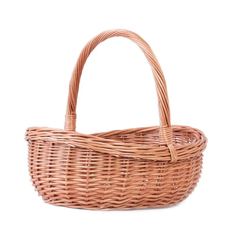 Wenevre wicker shopping basket with handle TheWickerStories