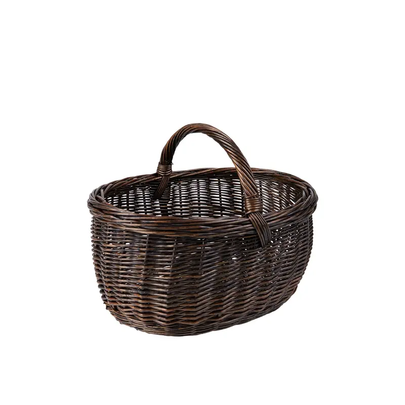 Werburga wicker shopping basket with handle TheWickerStories