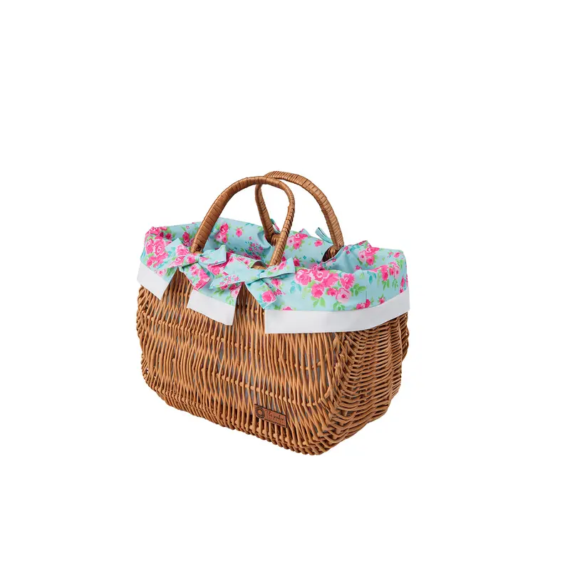 Werlissa wicker bag, women's handbag, picnic basket with handles and trim TheWickerStories