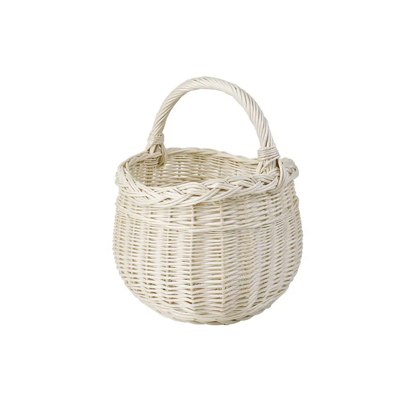 Wictor wicker shopping basket with handle TheWickerStories