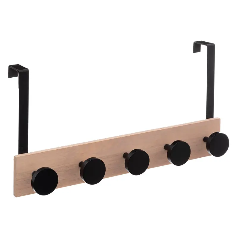 Wieszak na drzwi z 5 metalowymi haczykami, 50 cm