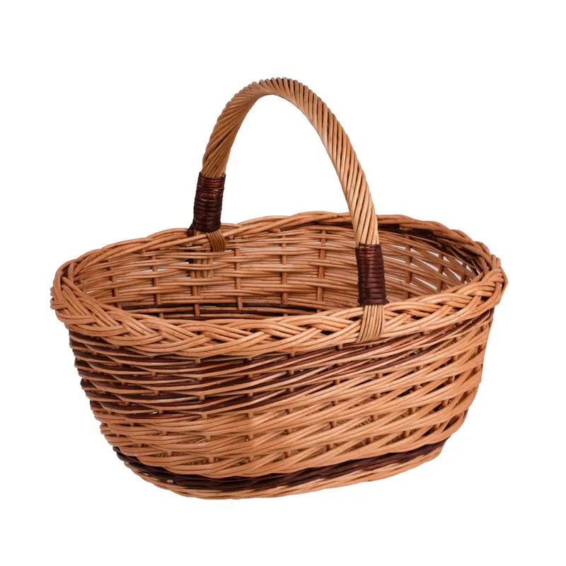 Wilma wicker shopping basket with handle TheWickerStories