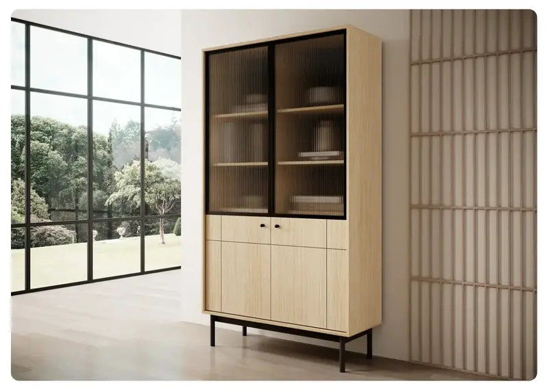 Witryna Jazz DL.WT104 w kolorze naturalnego drewna