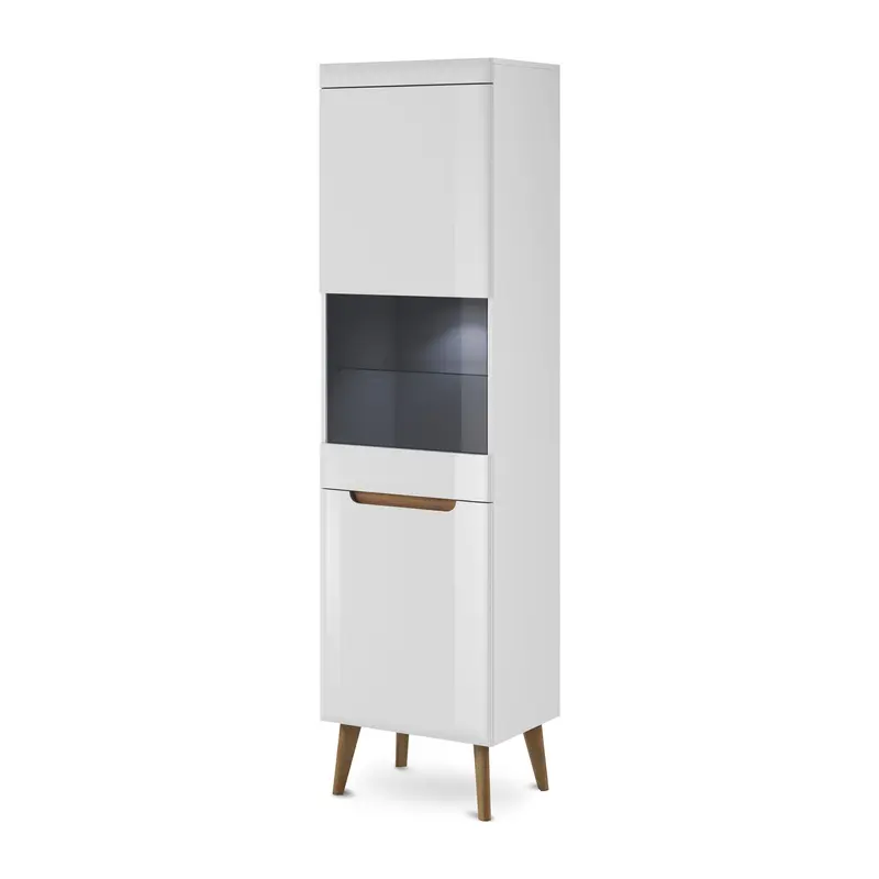 Witryna przeszklona 53x197 cm w stylu skandynawskim | TRAVA