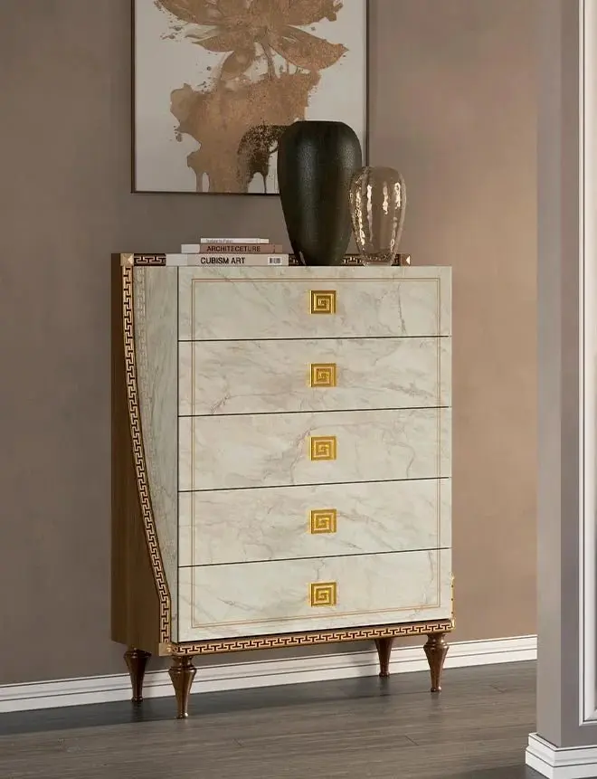 WŁOSKA KOMODA ROMANTICA 5 SZUFLADOWA 90 CM / ARREDOCLASSIC / ADORA