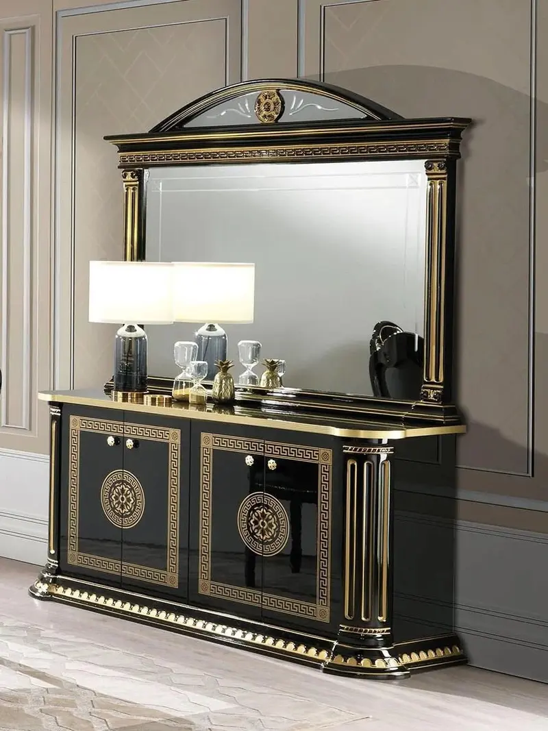 WŁOSKA NOWOCZESNA KOMODA AURORA CZARNA 168 CM / ACCA DESIGN