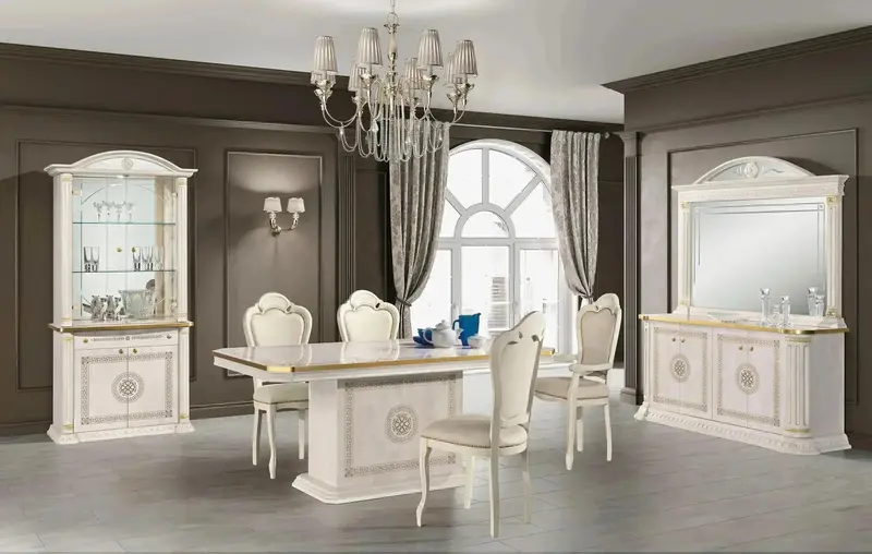 WŁOSKA NOWOCZESNA WITRYNA 2 DRZWIOWA AURORA BEŻOWA 105 CM / ACCA DESIGN