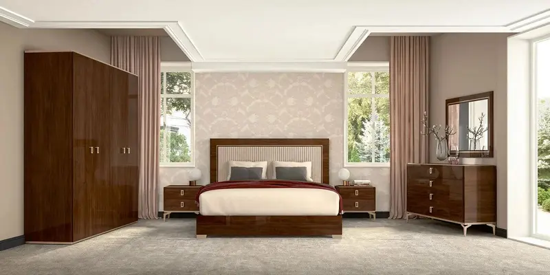 Włoska szafa 6 drzwiowa Eva walnut / STATUS ITALY