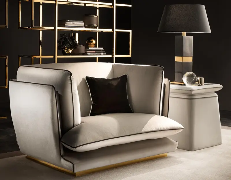 WŁOSKI ELEGANCKI FOTEL ALLURE 133 CM / ARREDOCLASSIC ADORA