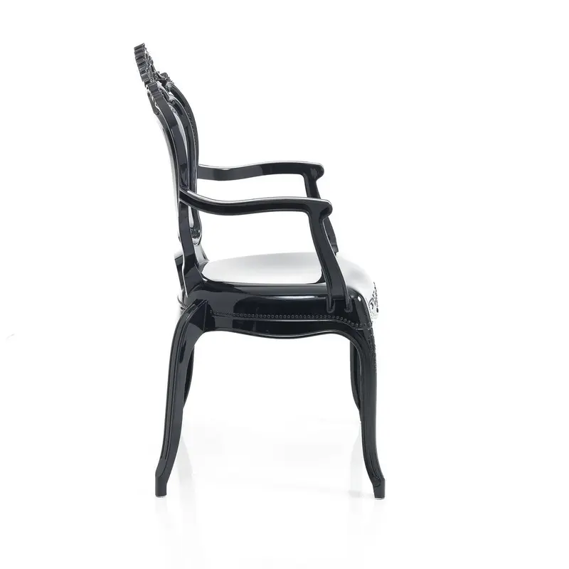WŁOSKIE KRZESŁO LISBONA z podłokietnikami BLACK / 3969 / TM