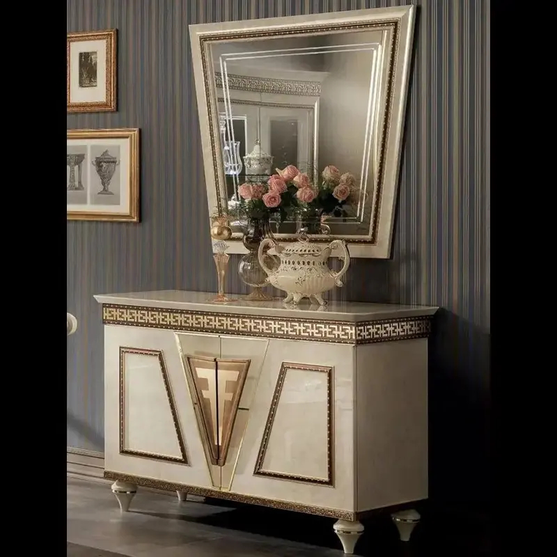 WŁOSKIE LUSTRO FANTASIA W DREWNIANEJ RAMIE 157 X 94 CM / ARREDOCLASSIC