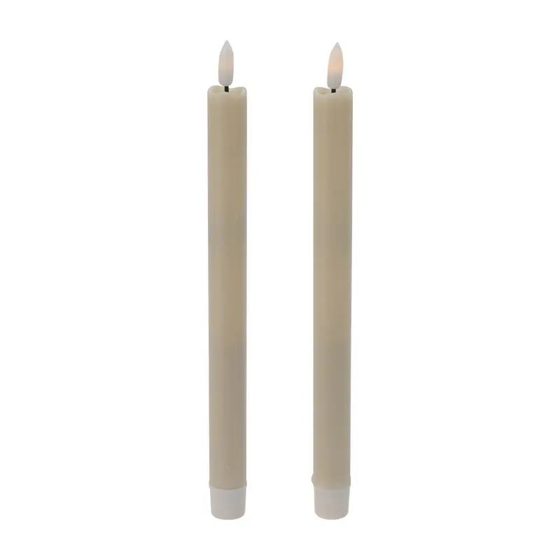 Woskowane świece stołowe z LED, 25 cm
