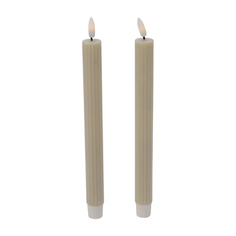 Woskowane świece stołowe z LED, 25 cm