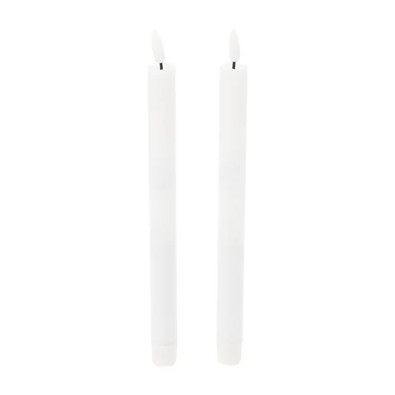 Woskowane świece stołowe z LED, 25 cm